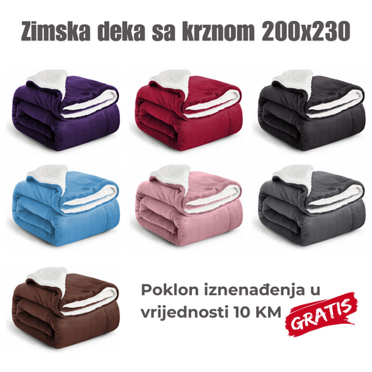 Zimska deka sa krznom + poklon
